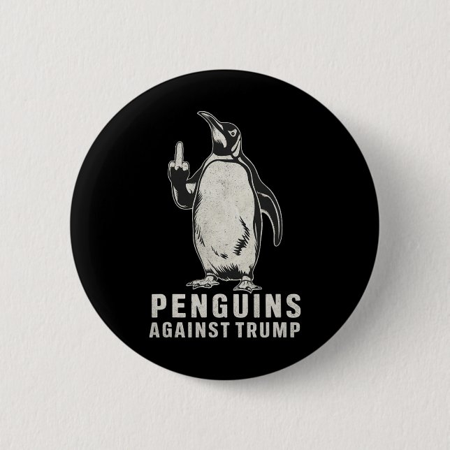 Penguin Flippers upp Mitten Finger Penguins mot Knapp (Framsida)
