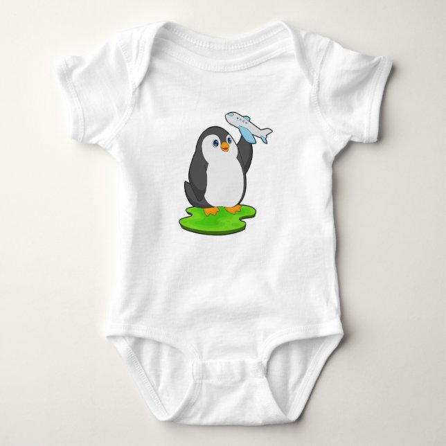 Penguin-flygplan T Shirt (Framsida)