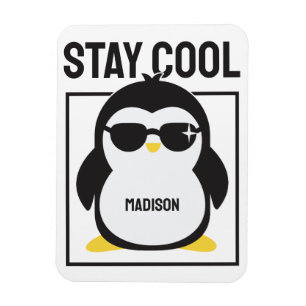 Penguin för coola av eget namn magnet