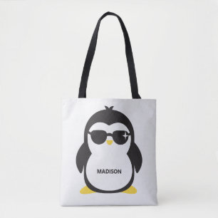 Penguin för coola av eget namn tygkasse