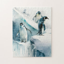 Penguin för cute Playof Watercolor Pussel
