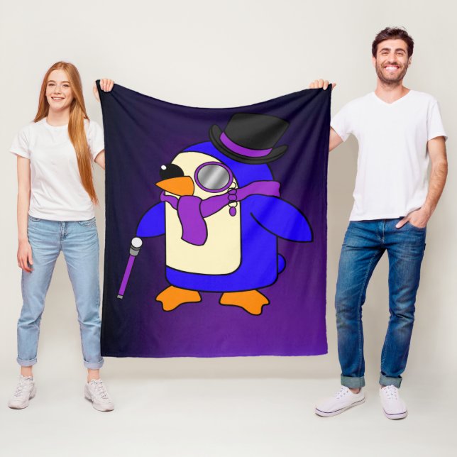 Penguin för lila av tecknad fleecefilt (På plats)