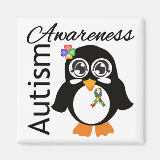Penguin för medvetenhet om autism magnet