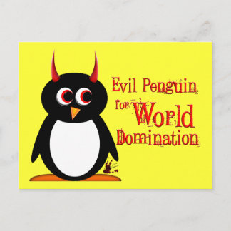 Penguin för World Domination Postcard Vykort