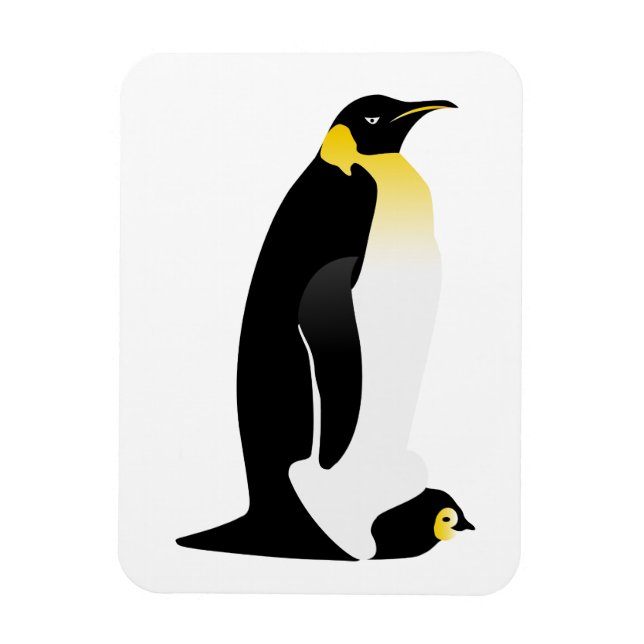 Penguin förälder med baby magnet (Vertikal)