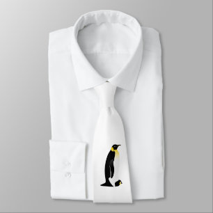 Penguin förälder med baby slips