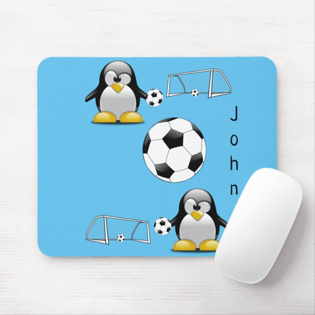 Penguin fotbolls musknapp! Muspets Musmatta (Med mus)