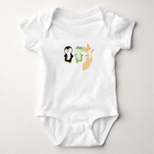 Penguin Fox Frog Funny Animals Kids T Shirt