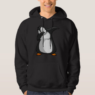 Penguin Funny Penguin Art Manar Women Bird Dabbing Hoodie