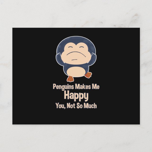 Penguin Funny Vykort (Framsida)