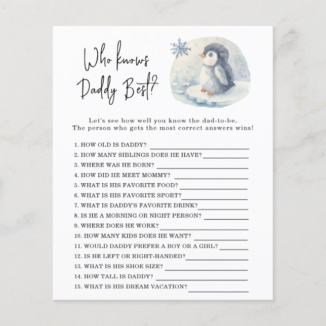 Penguin - Game som känner pappa bäst (Framsida)