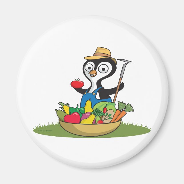 Penguin Gardener Magnet (Framsidan)