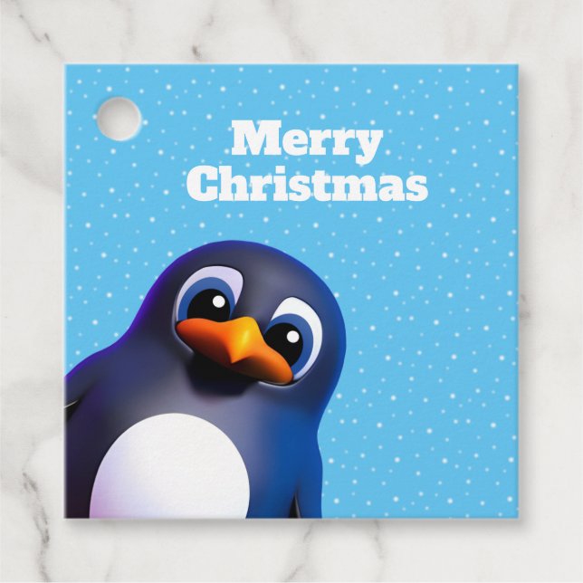 Penguin Gift Märkres Gåvor Etiketter (Framsida)