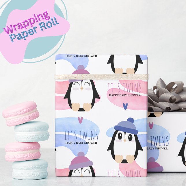 Penguin Girl and Boy Twillingars Presentpapper (Skapare uppladdad)