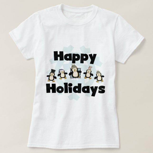 Penguin Glad helg Tshirts och gåvor (Design framsida)