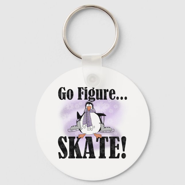 Penguin Go Figur Skate Nyckelring (Framsida)