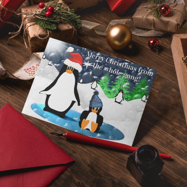 Penguin God jul från hela Gang! Helgkort (Skapare uppladdad)