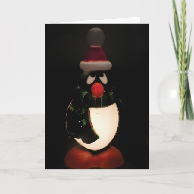 Penguin "God jul"-kort Helgkort (Framsida)