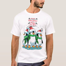 Penguin God jul T Shirt