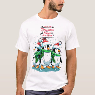 Penguin God jul T Shirt