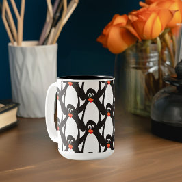 Penguin God Party Två-Tonad Mugg
