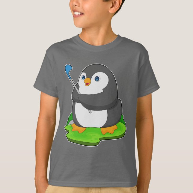 Penguin Golf klubbs T Shirt (Framsida)