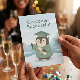 Penguin Graduate | Outcome Successful Dry Humour Kort