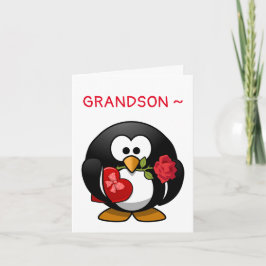 PENGUIN GRANDSON VALENTINE KORT