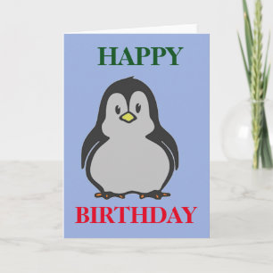 Penguin Grattis på födelsedagen Hälsning-kort Kort