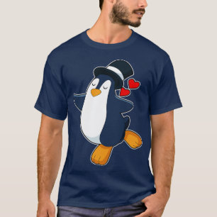 Penguin Groom Cylinder Bröllop T Shirt