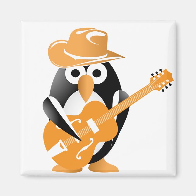 Penguin guitarist magnet (Framsidan)