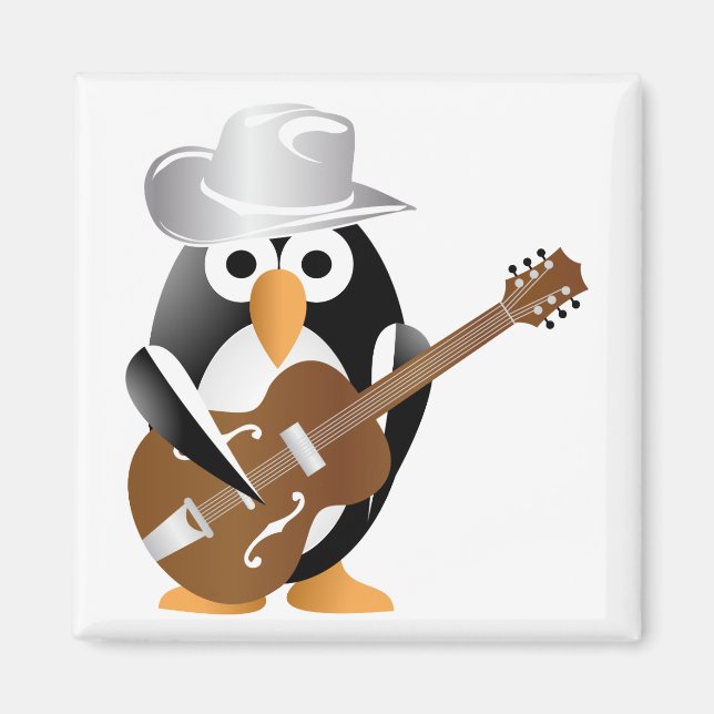Penguin guitarist magnet (Framsidan)