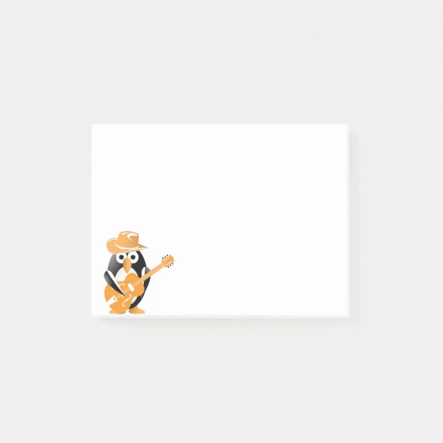 Penguin guitarist post-it block (Framsida)