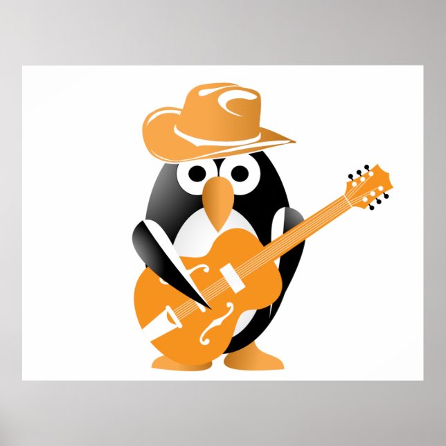 Penguin guitarist poster (Framsidan)