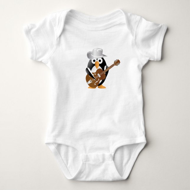 Penguin guitarist tee shirt (Framsida)