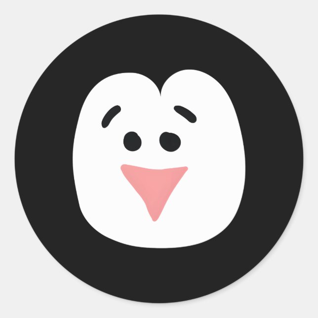 Penguin Halloween Carnival Runt Klistermärke (Framsida)