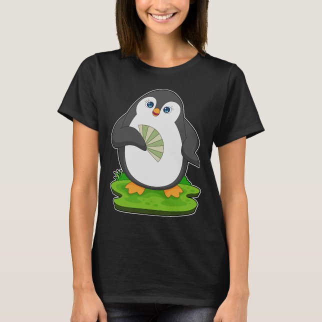 Penguin Hand fläkt T Shirt (Framsida)