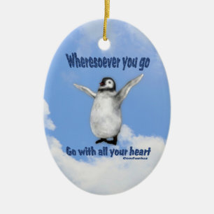 Penguin Happiness inspirational Ornament
