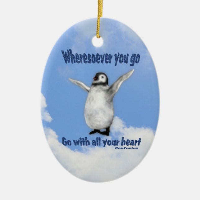 Penguin Happiness inspirational Ornament (Framsidan)