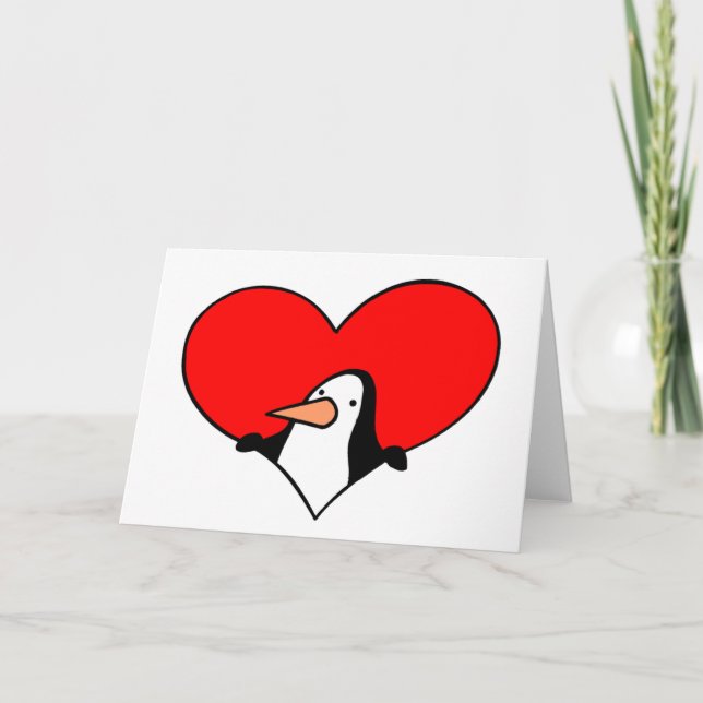 Penguin Heart-kort Kort (Framsida)