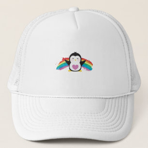 Penguin Heart Rainbow Cute Animals För barn Keps