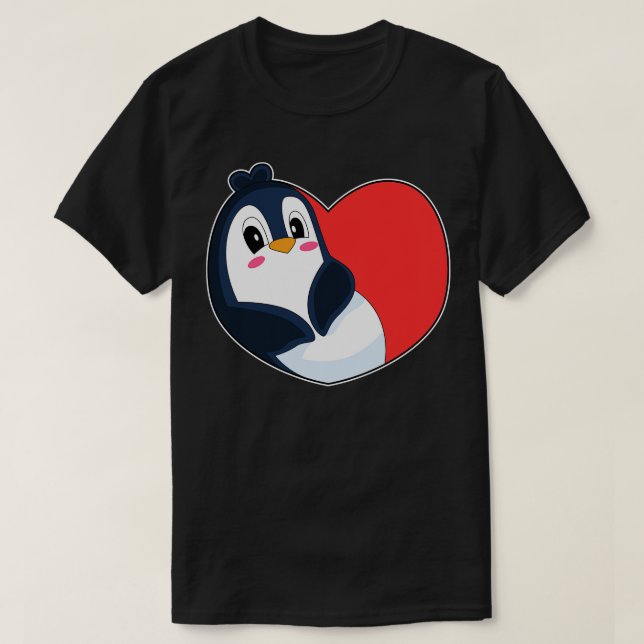 Penguin Heart T Shirt (Design framsida)