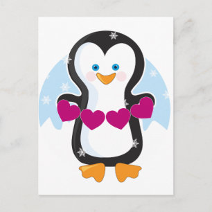 Penguin Heart Vykort