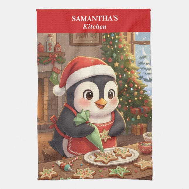 Penguin Helgdag Baking Kitchen Towel Kökshandduk (Vertikal)