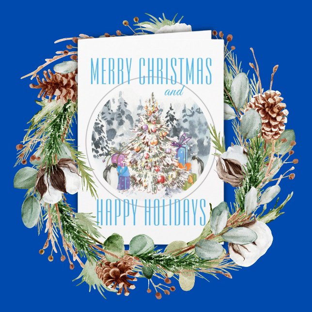 Penguin-Helgdag i Firande 5"x7" Helgkort (Skapare uppladdad)