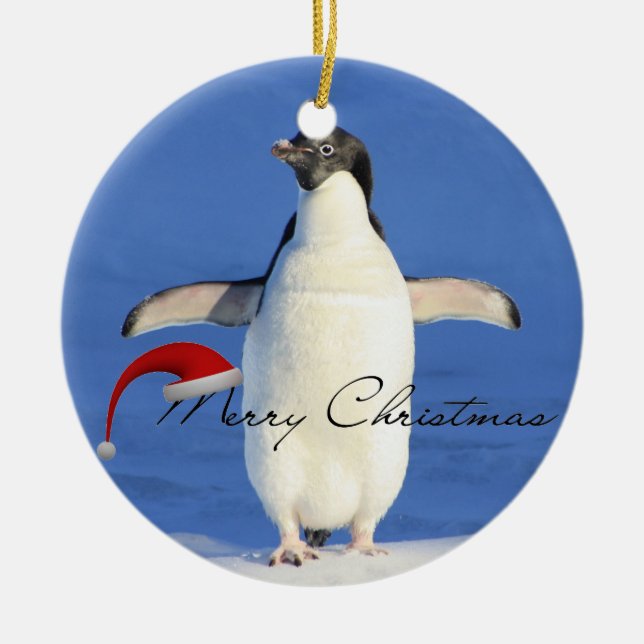 Penguin-helgdag Julgransprydnad Keramik (Framsidan)