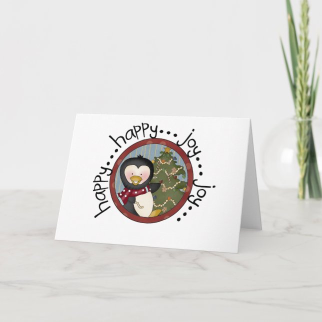 Penguin Helgdag T-shirts och gåvor Helgkort (Framsida)