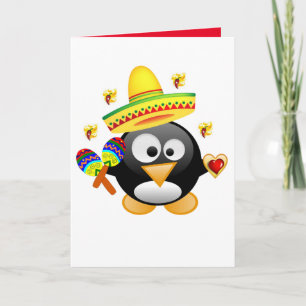 Penguin, hjärtans dag, hälsningskort helgkort