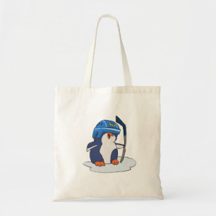 Penguin hockey-spelare   välj bakgrund färg tygkasse