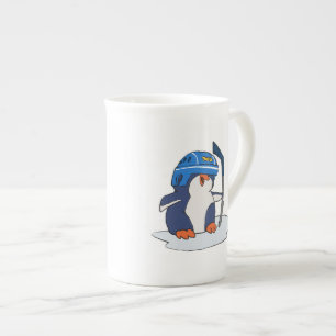Penguin hockeyspelare  välj bakgrund färg benporslin mugg